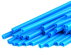 Tubo plástico de calibre pequeño de alta precisión - Tubo plástico azul PE